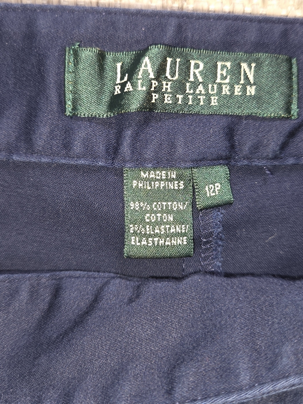 Lauren Ralph Lauren Navy Straight-Leg Chinos - Picture 2 of 5